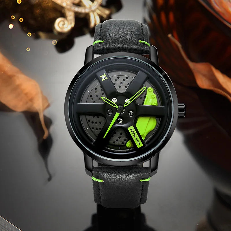 Reloj de Hombres de estilo de rueda de carreras