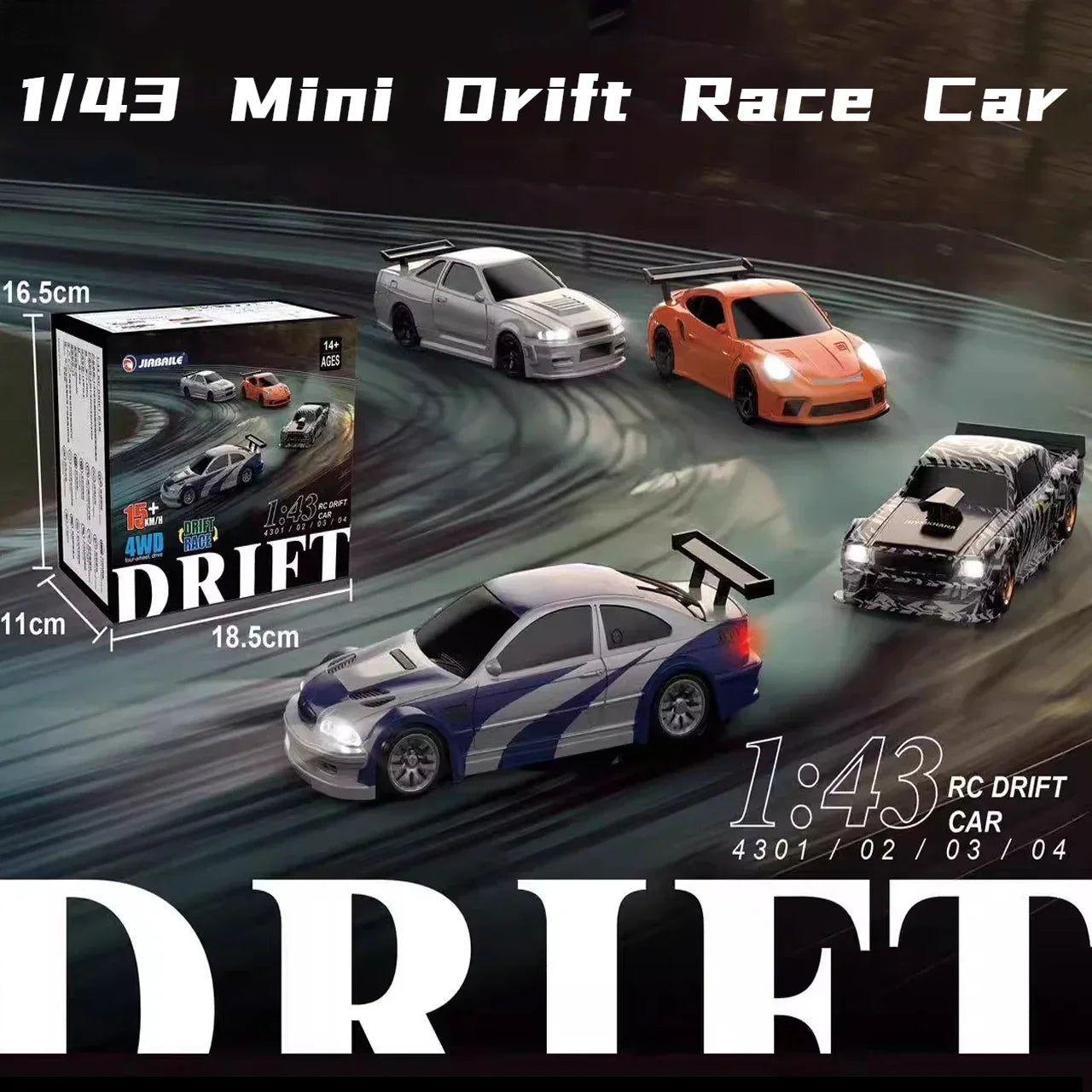 RC Drift Car 1/43 4WD 