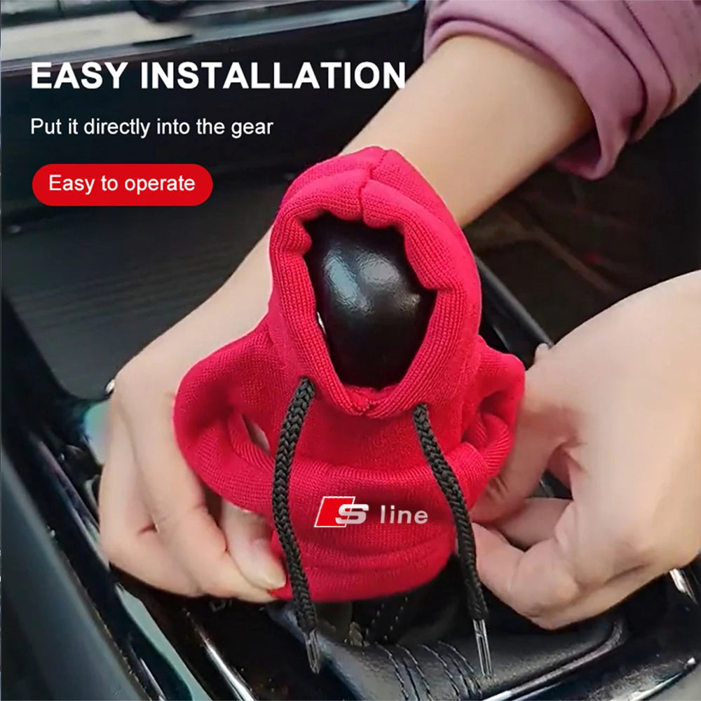 Hoodie Car Gear Shift Cover for Audi