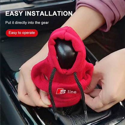 Hoodie Car Gear Shift Cover for Audi