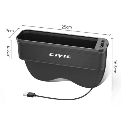 Boîte de rangement Civic avec LED et entrée USB