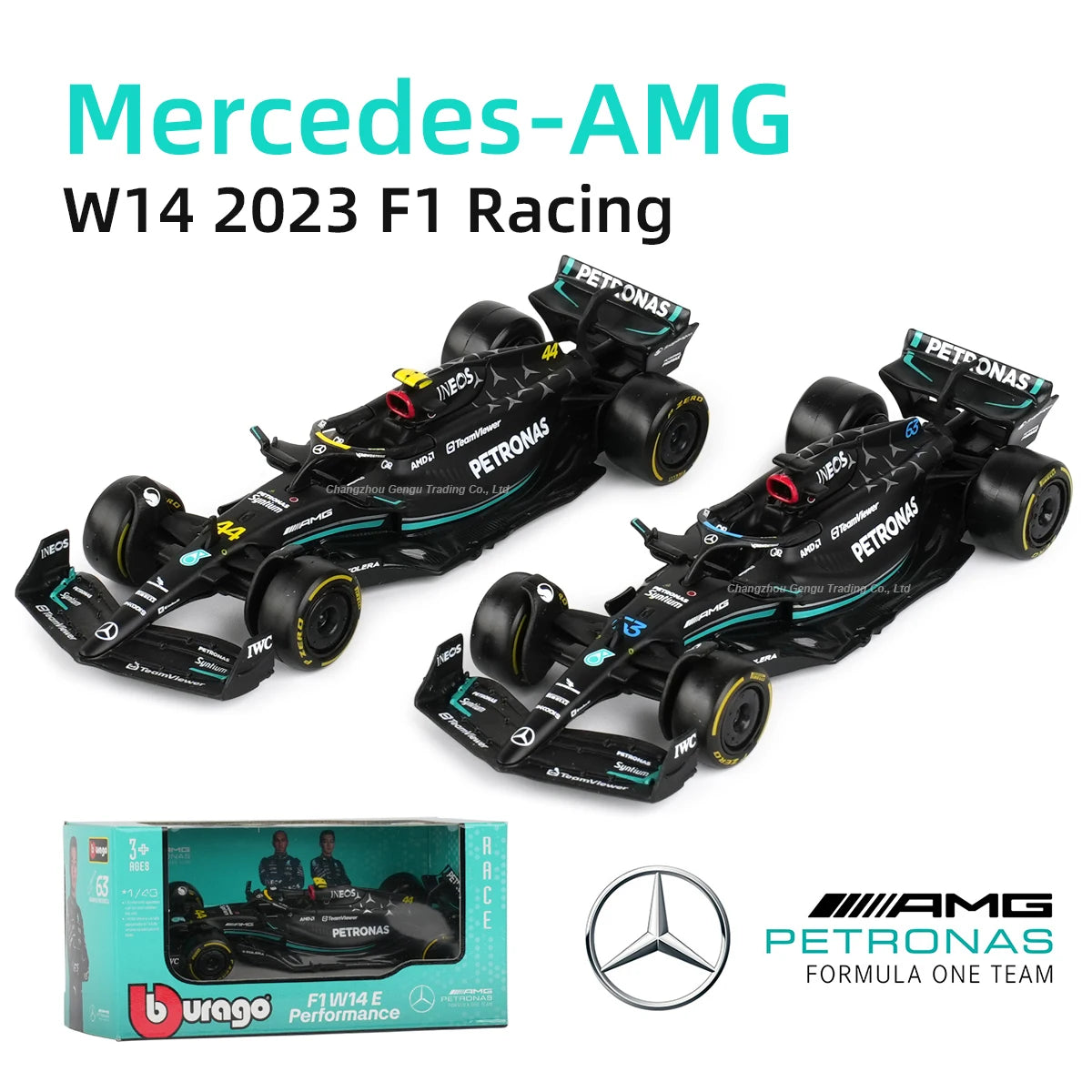 Modèle de voiture Mercedes-AMG W14 F1