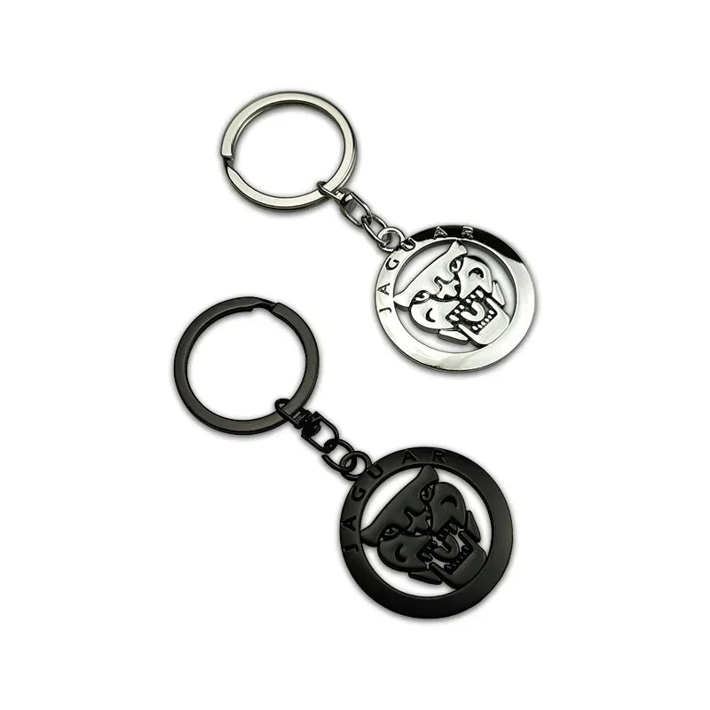 Jaguar Emblem Metal Keychain