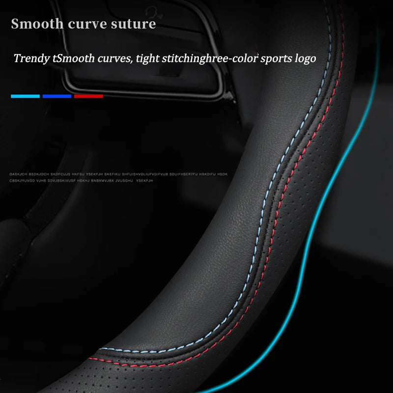 Nuova coperchio del volante per auto in pelle per BMW