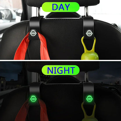 Gancho colgante portátil para el asiento del automóvil luminoso para Nissan