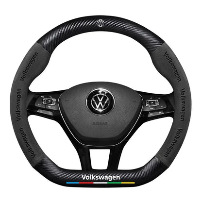 VW Wildleder Kohlefaserlenkradabdeckung 