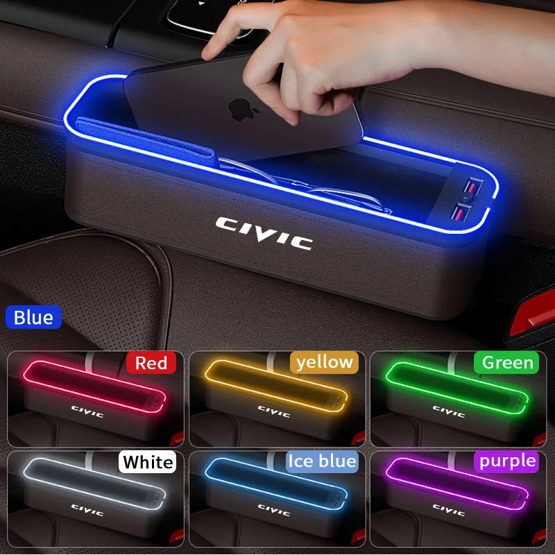 Boîte de rangement Civic avec LED et entrée USB