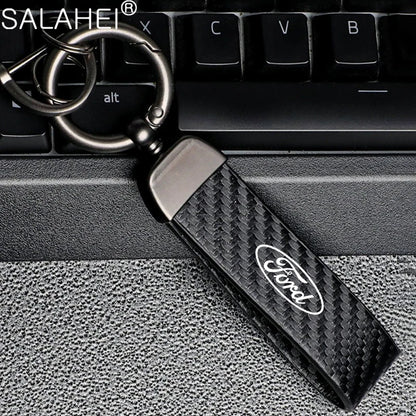 Ford Carbon Fiber Car Keychain