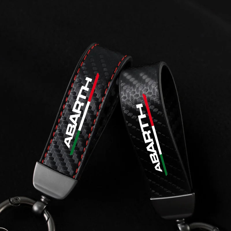 Abarth Carbon Fiber Keychain