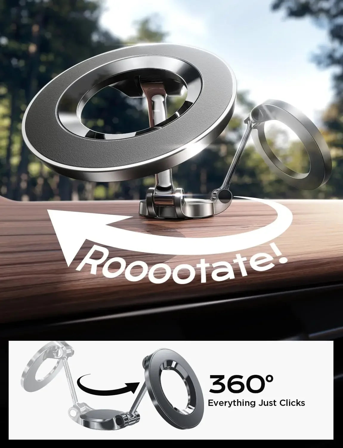 MagSafe Car Mount 360° Rotation Magnetic