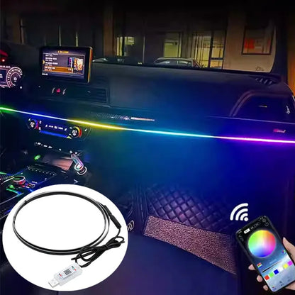 64 couleurs USB Car LED ambiante Lumière 