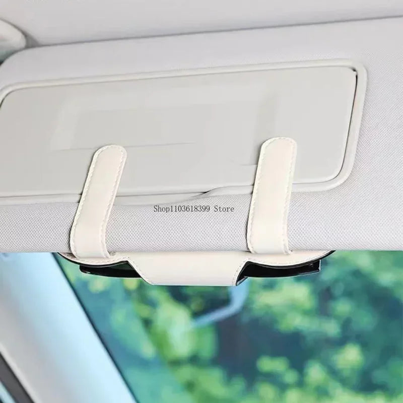 MINI Cooper Car Sun Visor Leather Sunglasses Holder