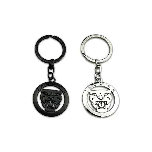 Jaguar Emblem Metal Keychain