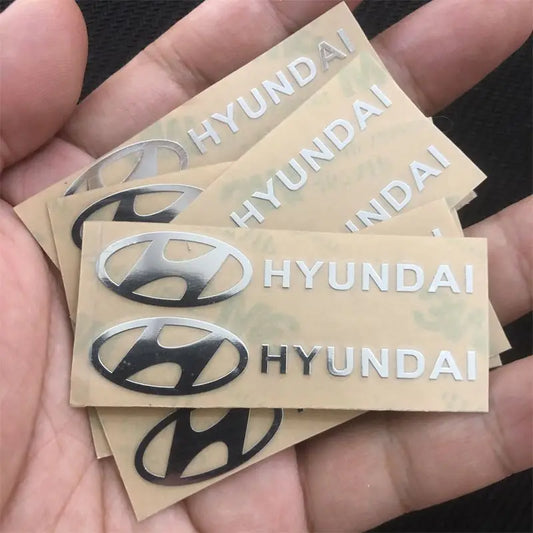 Adesivo emblema in metallo Hyundai