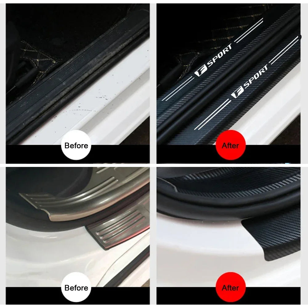 4PCS Car Stickers Door Sill Strips for Lexus