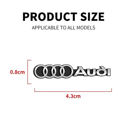 Audi 3D Aluminiumaufkleber