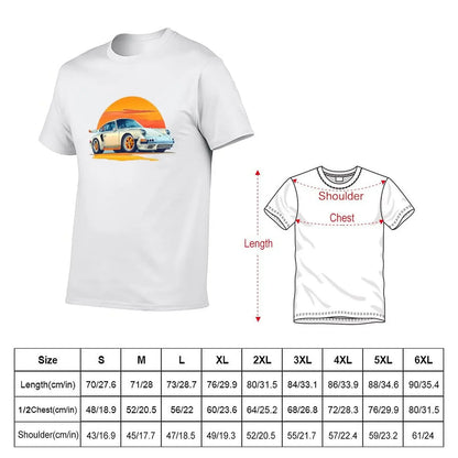 Camiseta gráfica para hombres de Porsche White