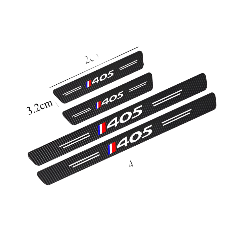 Peugeot 405/406/407 SILT PROTECTEUR DE SILL DE PORTE DE PORTE DE CARBON