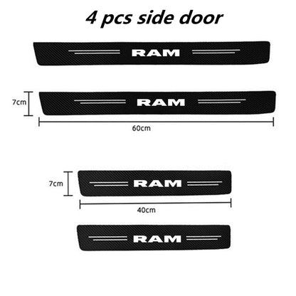 Dodge Ram Carbon Fiber Stickers Door Sill