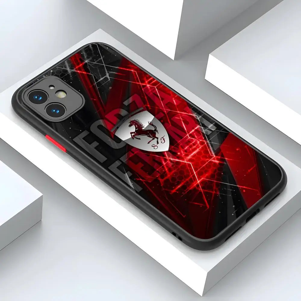 Case de téléphone Ferrari de luxe