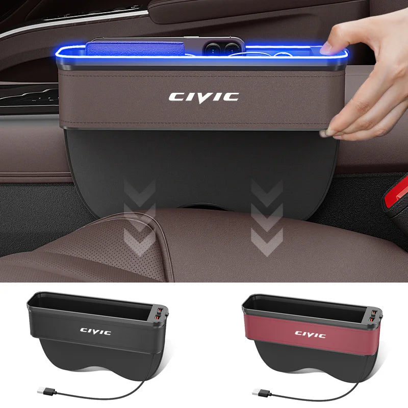 Caja de almacenamiento Civic con LED y entrada USB