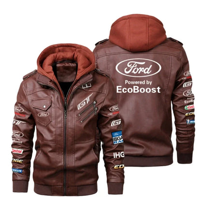 Ford Ecoboost Bomber Lederjacke 