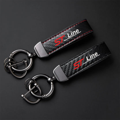 Ford ST Line Fiber Leather Keychain